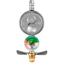 Ver imagem 1 de Regulador Registro de Gás Blindado com Monômetro Vazão 1kg/h + Mangueira 1,2m com Abraçadeiras | Ali