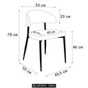 Ver imagem 7 de Cadeira de Jantar Estofada Kit 2 Chloe M25 Linho Lautrec Cinza - Mpozenato