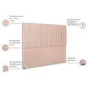 Ver imagem 4 de Cabeceira Estofada Carla 140 Linho Rose