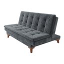 Ver imagem 3 de Sofá-Cama Bangkok Design Moderno 1.90m Retrátil e Reclinável para Sala e Quarto Cinza