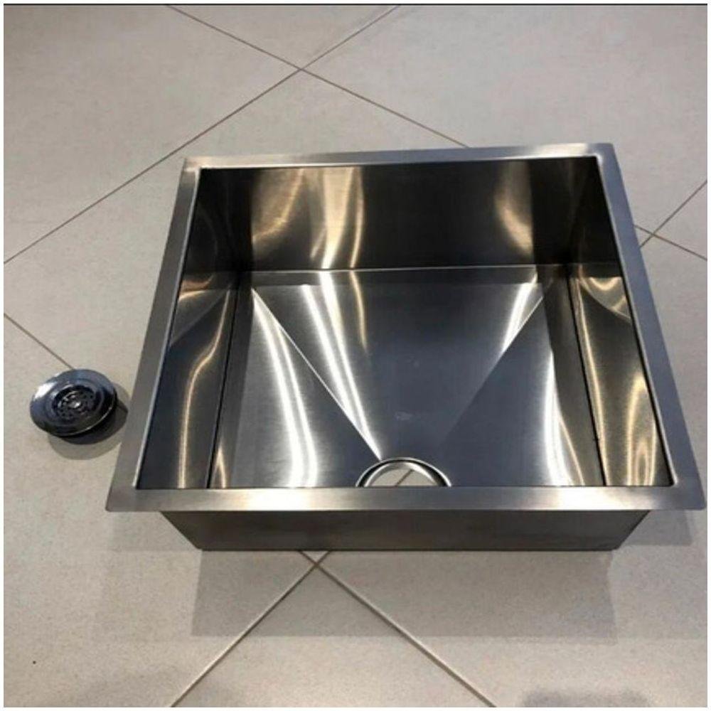 Cuba de Inox 35 X 35 Quadrada Escovada Embutida - 2