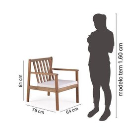 Banco Jardim Madeira Maciça Gurupi CabeCasa MadeiraOriginals - 4