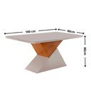 Ver imagem 5 de Mesa de Jantar Aster 180cm Tampo MDF Vidro Canto Copo com 6 Cadeiras Lorena