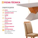 Ver imagem 3 de Mesa de Jantar Aster 180cm Tampo MDF Vidro Canto Copo com 6 Cadeiras Lorena