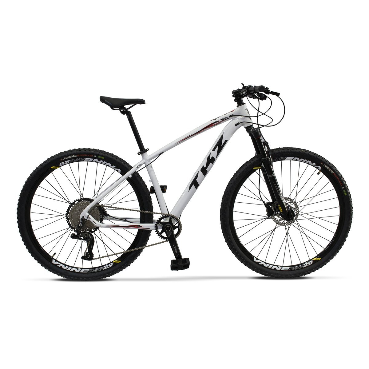 Bicicleta TKZ Ronin Absolut 12V Quadro 19" Alumínio Aro 29 - Branco - Quadro 19