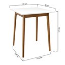 Ver imagem 2 de Mesa Alta Bistrô Caribe Madeira Maciça Tampo Mdf Laqueado - Amêndoa - Tampo 80x80cm Branco