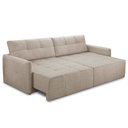 Ver mais imagens de Sofá Cama Retrátil para Sala de Estar 3 Lugares 242cm Galileu F04 Linho Cru - Lyam Decor