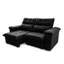 Ver imagem 4 de Sofá Retrátil Reclinável Verona 2,00m Suede Velut Preto Molas Ensacadas - King House