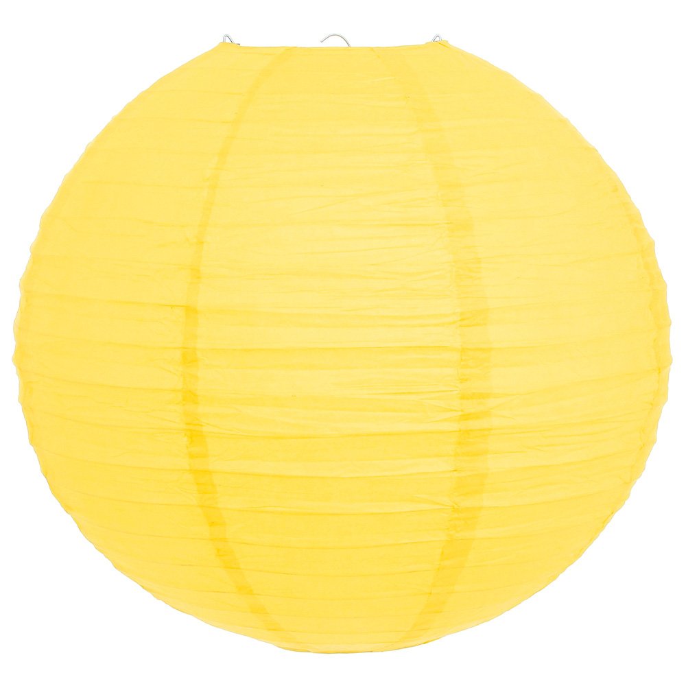 Luminária Japonesa Papel 40 cm Amarela MadeiraMadeira