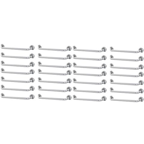 Barra de Apoio Alça Banheiro 60cm Inox Kit 24 Uni Acessibilidade Idoso Ajuda Segurança