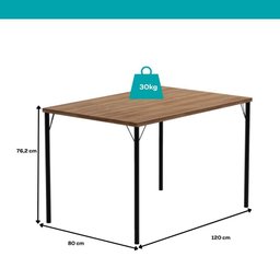 Conjunto Sala de Jantar 6 Cadeiras Santiago Carraro Freijó Preto - 6