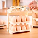 Ver imagem 5 de Porta Ovos Dobrável Organizador Geladeira 24 Ovos 3 Andares