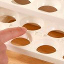 Ver imagem 6 de Porta Ovos Dobrável Organizador Geladeira 24 Ovos 3 Andares