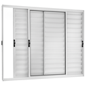 Ver imagem 1 de Janela Veneziana de Alumínio 3 Folhas Móveis 120x150cm Branco Allo Esquadrias