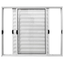 Ver imagem 2 de Janela Veneziana de Alumínio 3 Folhas Móveis 120x150cm Branco Allo Esquadrias