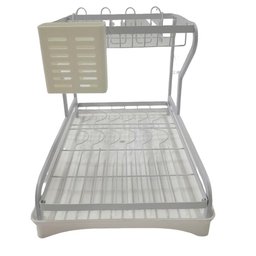 Escorredor de Louças Duplo Branco com Bandeja - Quanhe - 2