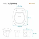 Ver imagem 3 de Tampa de vaso Valentina Branco para bacia Santamarina 6lpf