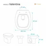 Tampa de vaso Valentina Branco para bacia Santamarina 6lpf - 3