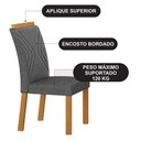 Ver imagem 2 de Cadeira para Mesa de Jantar Clara Plus Kit 2 Peças Cinamomo Linho Chumbo - Leifer