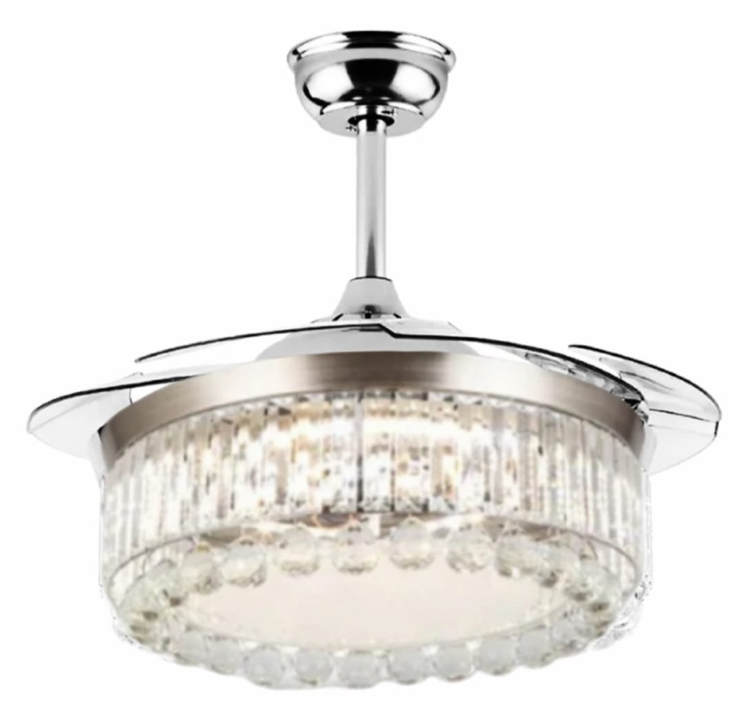 Ventilador de Teto Retrátil Bivolt Cristal Luxo | MadeiraMadeira