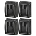 Ver imagem 1 de Kit 4 Arandelas Oval Interna Externa Transparente Preto 20W E27 Dital Luminárias