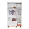 Guarda-Roupa para Bebê 3 Portas 2 Gavetas Pés Palito Ludmila - 2