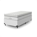 Ver imagem 7 de Cama Box Solteiro + Colchão Paris Molas Ensacadas Branco Couro Branco/branco