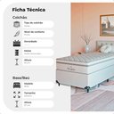 Ver imagem 3 de Cama Box Solteiro + Colchão Paris Molas Ensacadas Branco Couro Branco/branco