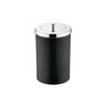 Lixeira com Tampa 8 Litros - Preto/Cromado Future - 1