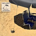 Ver imagem 2 de Guarda-sol Zaka Alumínio 2.5 Metros Cinza Grande Reforçado com Espiral