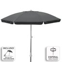 Ver imagem 1 de Guarda-sol Zaka Alumínio 2.5 Metros Cinza Grande Reforçado com Espiral