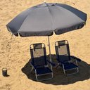 Ver imagem 3 de Guarda-sol Zaka Alumínio 2.5 Metros Cinza Grande Reforçado com Espiral