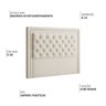 Cabeceira Casal King 195 Cm Elegance Bouclé Off White - Nexta Casa - 3