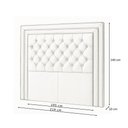 Ver imagem 4 de Cabeceira Casal King 195 Cm Elegance Bouclé Off White - Nexta Casa