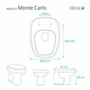 Ver imagem 2 de Assento Sanitario Poliester Antibacteriano com Amortecedor Monte Carlo Branco para Vaso Deca