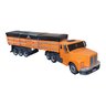 Carreta Scania 111 Truck Jacaré Graneleiro Madeira Miniatura - 4
