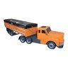 Carreta Scania 111 Truck Jacaré Graneleiro Madeira Miniatura - 5