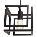 Ver imagem 4 de Kit 3 Pendente Infinity Poptem Cubo Aluminio Preto Luminária Lustre 20cm Sala