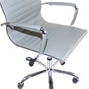 Ver imagem 4 de Cadeira Presidente Charles Eames Esteirinha Couro Pu 11P:Cinza