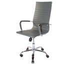 Ver imagem 1 de Cadeira Presidente Charles Eames Esteirinha Couro Pu 11P:Cinza