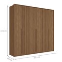 Ver imagem 2 de Kit Guarda Roupa 6 Portas e Cômoda Cotia Jatoba