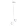 Lustre Pendente Jabuticaba /2 Globo de Vidro - Branco - 1