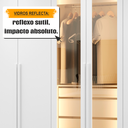 Ver imagem 6 de Guarda-Roupa Casal 6 Portas com LED e Vidro Reflecta 5 Gavetas Bélgica