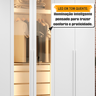 Guarda-Roupa Casal 6 Portas com LED e Vidro Reflecta 5 Gavetas Bélgica - 7