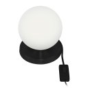 Ver imagem 4 de Kit 2 Luminárias de mesa Globo Orby Preto Base Redonda