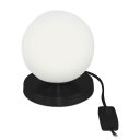 Ver imagem 3 de Kit 2 Luminárias de mesa Globo Orby Preto Base Redonda