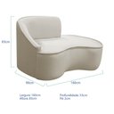 Ver imagem 5 de Kit Divã Recamier Orgânico Marrocos 160cm Lado Direito e 2 Poltronas Amore Linho Bege