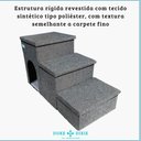 Ver imagem 4 de Escada Pets Cachorro Gato 3 em 1 Dobrável com Bau Casinha
