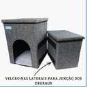 Ver imagem 6 de Escada Pets Cachorro Gato 3 em 1 Dobrável com Bau Casinha