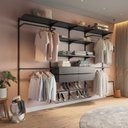 Ver imagem 6 de Closet Aberto Modulado para Casal 285cm Eminence Preto